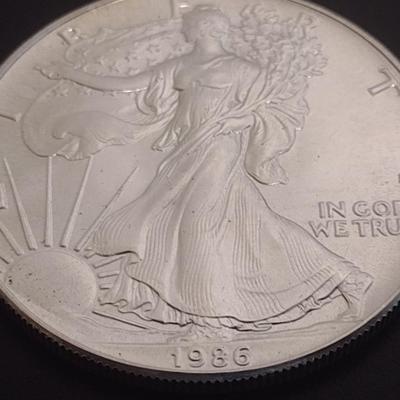 1986 US Mint Silver Eagle $1 Coin High Grade Condition (#58)