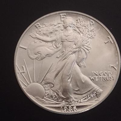 1986 US Mint Silver Eagle $1 Coin High Grade Condition (#59)