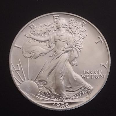 1986 US Mint Silver Eagle $1 Coin High Grade Condition (#61)