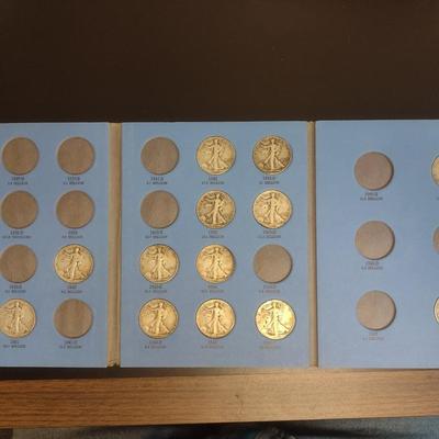 1937 to 1947 Liberty Standing Half Dollar Silver Coin Collection as Shown (#65)