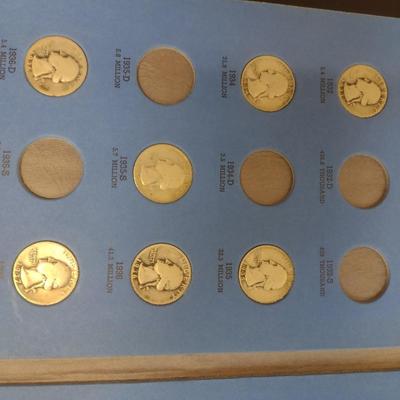 1932 to 1945 Washington Head Quarter Silver Coin Collection as Shown (#66)