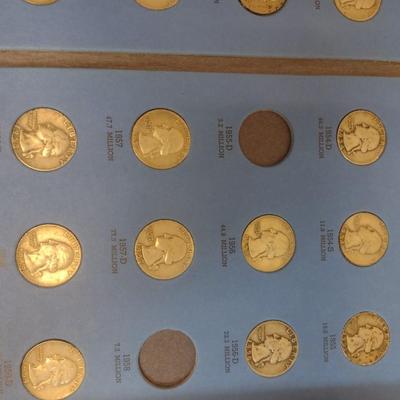 1946 to 1959 Washington Head Quarter Silver Coin Collection as Shown (#67)