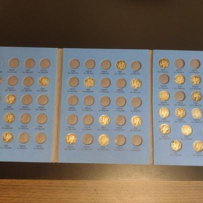 1916 to 1945 Mercury Head Dime Silver Coin Collection as Shown (#70)