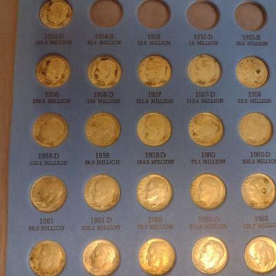 1946 and Up Roosevelt Head Dime Silver Coin Collection as Shown (#71)