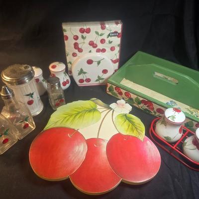 KITCHEN ITEMS WITH A CHERRY THEME