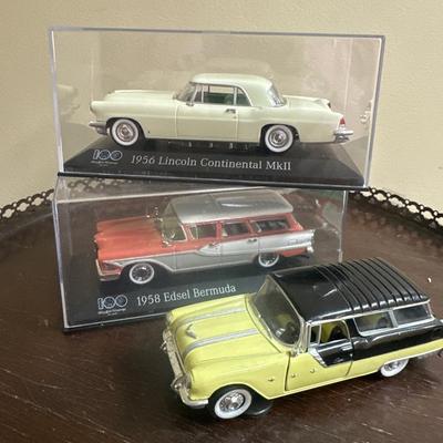 3 die cast car lot