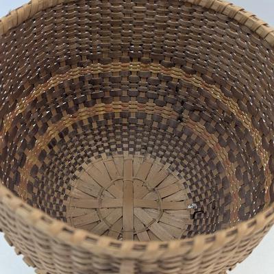 Native American Woven Basket With Ring Handles