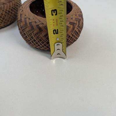 Native American Hand Woven Baskets Round Pattern Folk Art #2