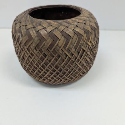 Native American Hand Woven Baskets Round Pattern Folk Art #3