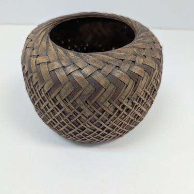 Native American Hand Woven Baskets Round Pattern Folk Art #3