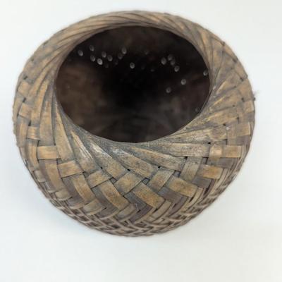 Native American Hand Woven Baskets Round Pattern Folk Art #3