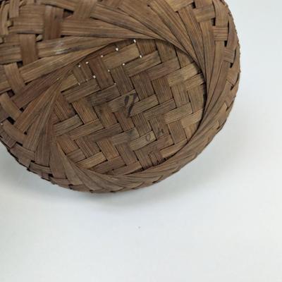 Native American Hand Woven Baskets Round Pattern Folk Art #3