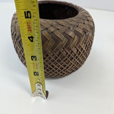 Native American Hand Woven Baskets Round Pattern Folk Art #3