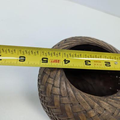 Native American Hand Woven Baskets Round Pattern Folk Art #3