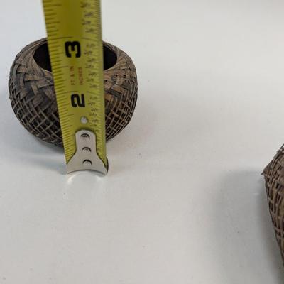 Native American Hand Woven Baskets Round Pattern Folk Art #5
