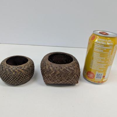 Native American Hand Woven Baskets Round Pattern Folk Art #5