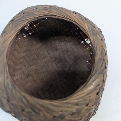 Native American Hand Woven Baskets Round Pattern Folk Art #5