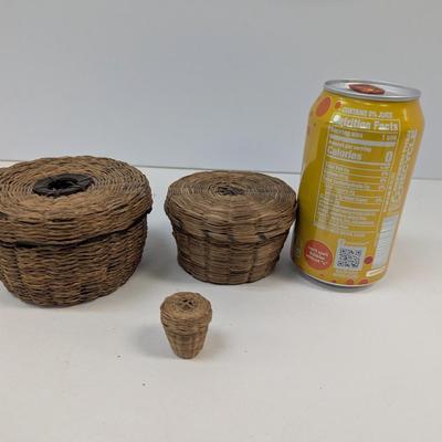 Vintage Hand Made Sweet Grass Baskets #5