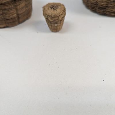 Vintage Hand Made Sweet Grass Baskets #5
