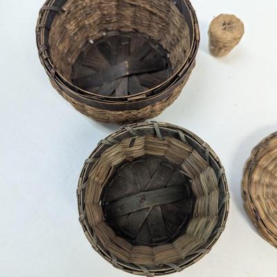 Vintage Hand Made Sweet Grass Baskets #5