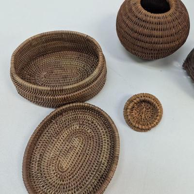 Antique Native American Style Woven Baskets