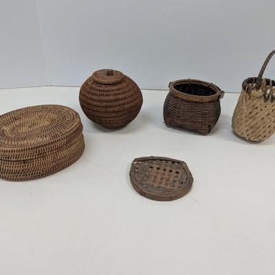 Antique Native American Style Woven Baskets