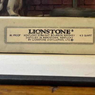 Lionstone Whiskey Porcelain Decanters. Lot of 3 figurines.
