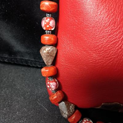 DESIGNS BY KARA REPURPOSED LEATHER BOOT PURSE WITH GLASS BEADED STRAP
