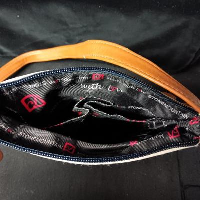STONE MOUNTAIN LEATHER PURSE AND A NINE WEST BLACK PURSE