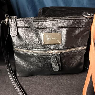 STONE MOUNTAIN LEATHER PURSE AND A NINE WEST BLACK PURSE