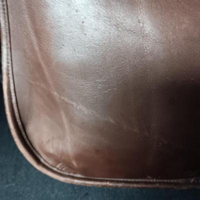 COACH BROWN LEATHER PURSE AND A KATE SPADE DENIM PURSE