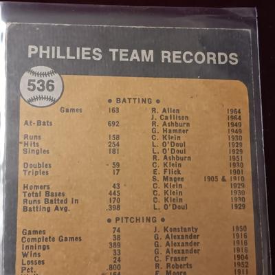 BASEBALL TEAM TRADING CARDS