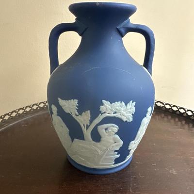 Antique Wedgewood Blue Portland Vase
