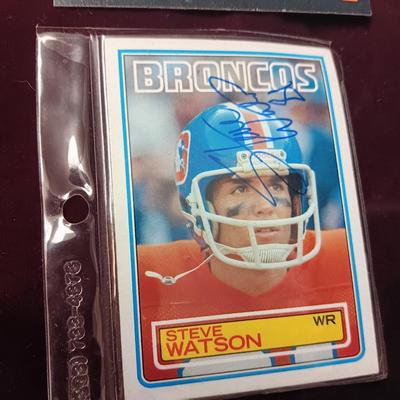 RUBIN CARTER AND STEVE WATSON AUTOGRAPHED FOOTBALL CARDS
