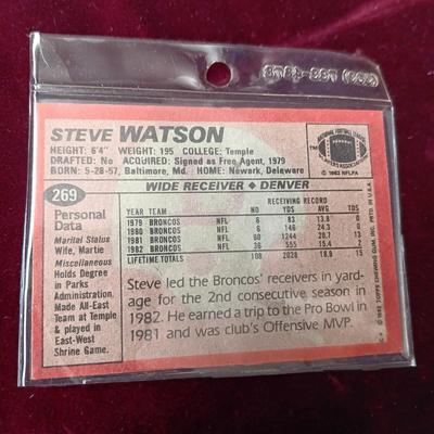 RUBIN CARTER AND STEVE WATSON AUTOGRAPHED FOOTBALL CARDS