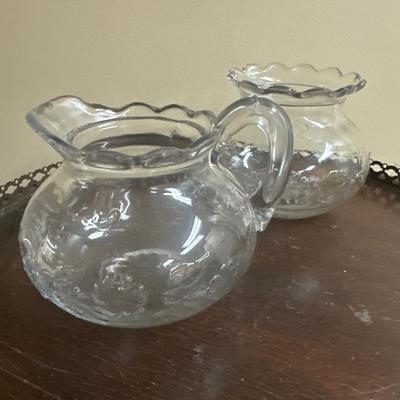 Jenkins glass antique Daisy leaf band