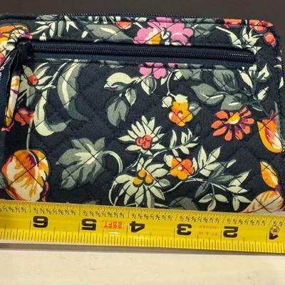Vera Bradley Zip-Around Wallet. Fresh-cut Floral Green.