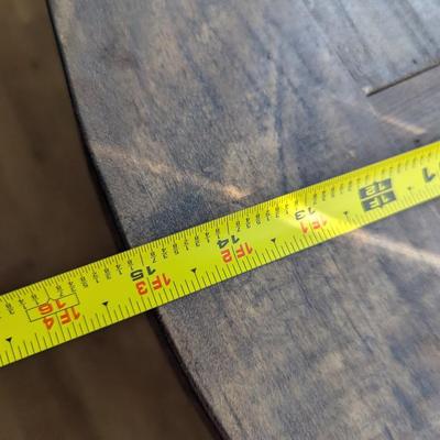 Rustic Wood & Metal Half Moon Table (FR)