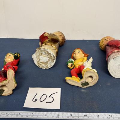 Vintage Christmas Carolers and Elves