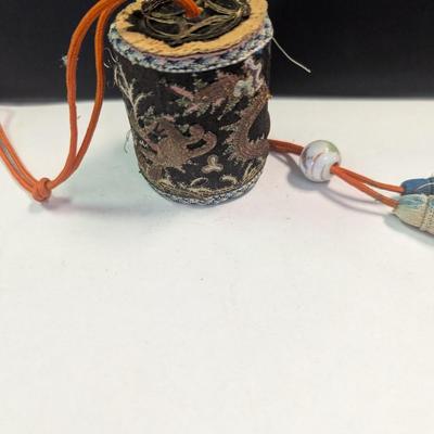 Embroidered Vintage Hanging Container