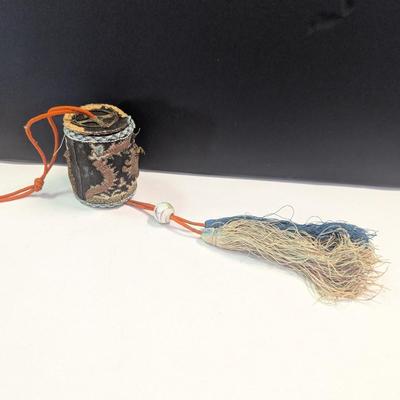 Embroidered Vintage Hanging Container