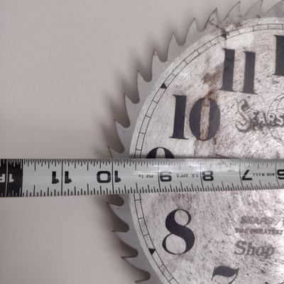Vintage Sears Roebuck & Co Shop Wall Clock- Saw Blade Design- In Working Condition