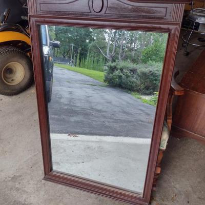 Wood Framed Wall Mirror- Approx 27 1/2" x 45"