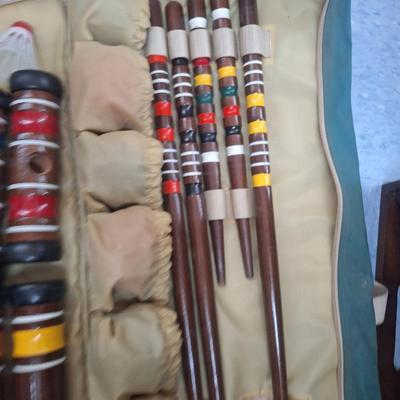 Badmitton and Croquet set- read descr
