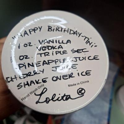 Happy Birthday martini glass