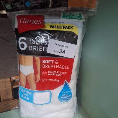 Hanes XL/XG package of 6 brief value pack