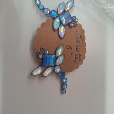 Earrings and a barrette