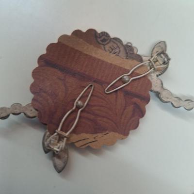 Earrings and a barrette