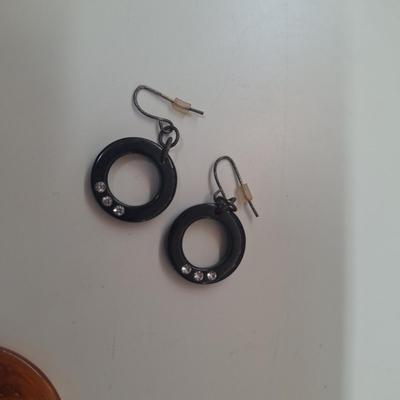 Earrings and a barrette