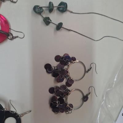 necklace and earrings